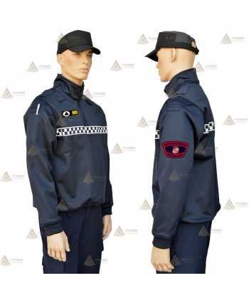 Jersey softshell con cinta damero reflectante para Protección Civil