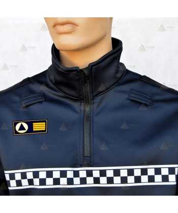 Jersey softshell con cinta damero reflectante para Protección Civil