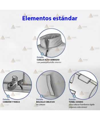 Chaqueta softshell monocolor con cinta damero para Protección Civil