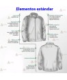 Chaqueta softshell monocolor con cinta damero para Protección Civil