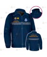 Chaqueta softshell monocolor con cinta damero para Protección Civil
