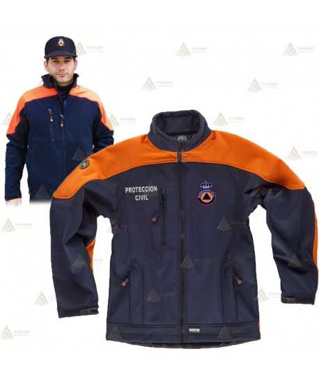 Chaqueta softshell bicolor con membrana PU para Protección Civil