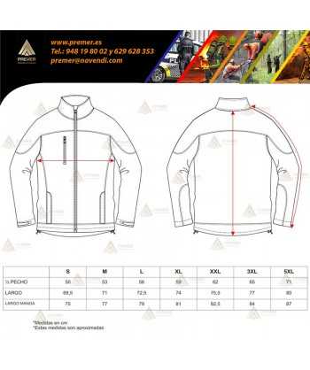 Chaqueta softshell bicolor con membrana PU para Protección Civil