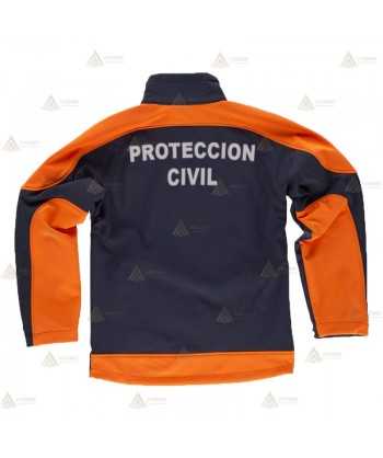 Chaqueta softshell bicolor con membrana PU para Protección Civil