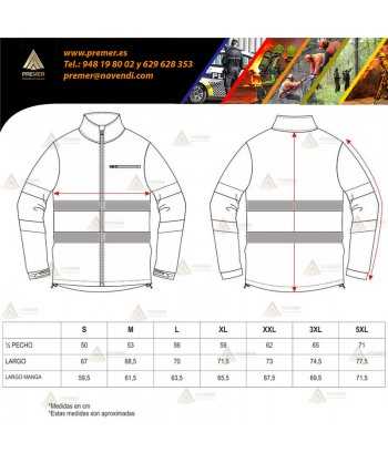 Chaqueta softshell bicolor con cintas reflectantes para Protección Civil