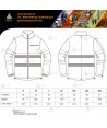 Chaqueta softshell bicolor con cintas reflectantes para Protección Civil