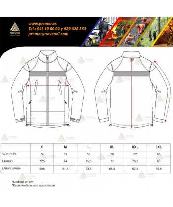 Chaqueta softshell bicolor con membrana PU para Protección Civil