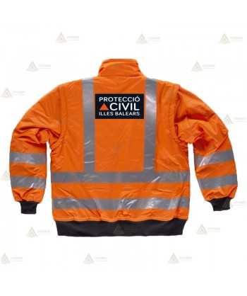 Cazadora piloto acolchada y desmontable para Protección Civil