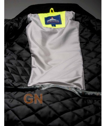 Parka de alta visibilidad con cintas segmentadas y capucha para Protección Civil