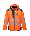 Parka de alta visibilidad con cintas segmentadas y capucha para Protección Civil