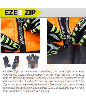Softshell bicolor en alta visibilidad con cintas segmentadas para Protección Civil