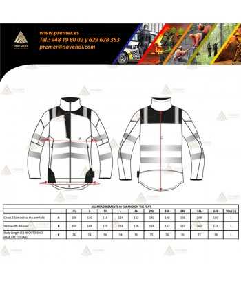 Softshell bicolor en alta visibilidad con cintas segmentadas para Protección Civil