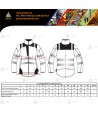 Softshell bicolor en alta visibilidad con cintas segmentadas para Protección Civil