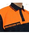 Polo bicapa bicolor para Protección Civil