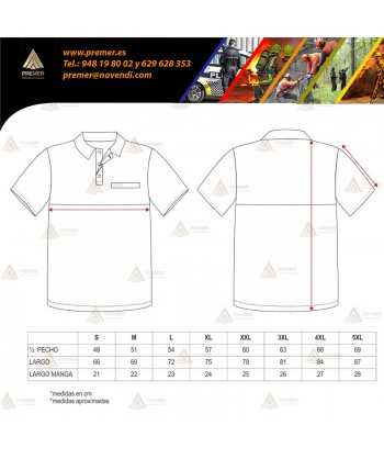 Polo económico bicolor de algodón para Protección Civil