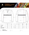 Polo económico bicolor de algodón de manga larga para Protección Civil
