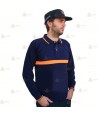Polo económico monocolor de algodón de manga larga para Protección Civil