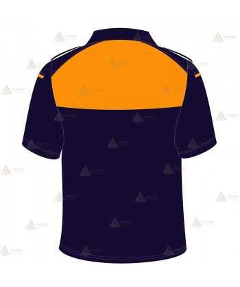 Polo bicolor transpirable de manga corta para Protección Civil