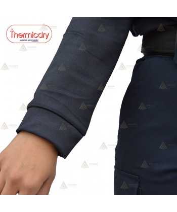 Polo térmico bicolor transpirable de manga larga para Protección Civil