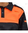Polo bicolor transpirable de manga larga para Protección Civil