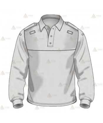 Polo bicolor transpirable de manga larga para Protección Civil