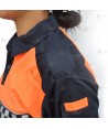 Polo bicolor de manga corta con damero reflectante para Protección Civil