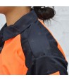 Polo bicolor de manga corta con damero reflectante para Protección Civil