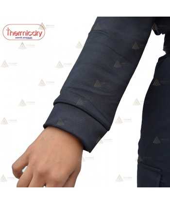 Polo térmico de manga larga con damero reflectante para Protección Civil