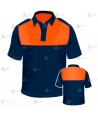 Polo bicolor de manga corta para Protección Civil