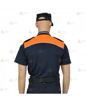 Polo bicolor de manga corta para Protección Civil