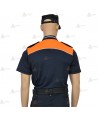 Polo bicolor de manga corta para Protección Civil
