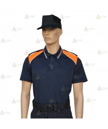 Polo bicolor de manga corta para Protección Civil