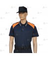 Polo bicolor de manga corta para Protección Civil