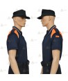 Polo bicolor de manga corta para Protección Civil