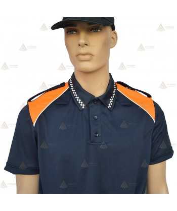Polo bicolor de manga corta para Protección Civil
