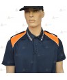 Polo bicolor de manga corta para Protección Civil