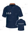 Polo monocolor de manga corta con cinta damero para Protección Civil
