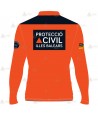 Polo bicolor de manga larga para Protección Civil de Baleares