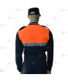 Polo térmico de manga larga con cinta damero reflectante para Protección Civil