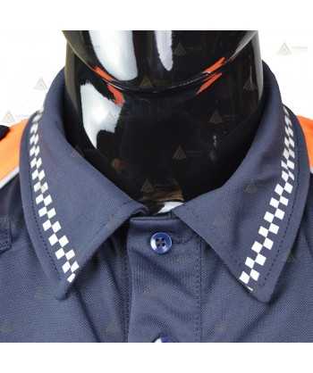 Polo bicolor de manga larga para Protección Civil