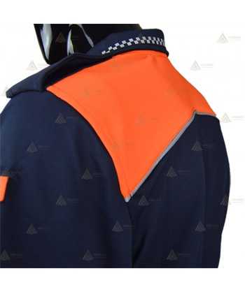 Polo bicolor de manga larga para Protección Civil