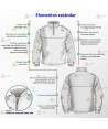 Polo térmico bicolor de cuello cisne para Protección Civil