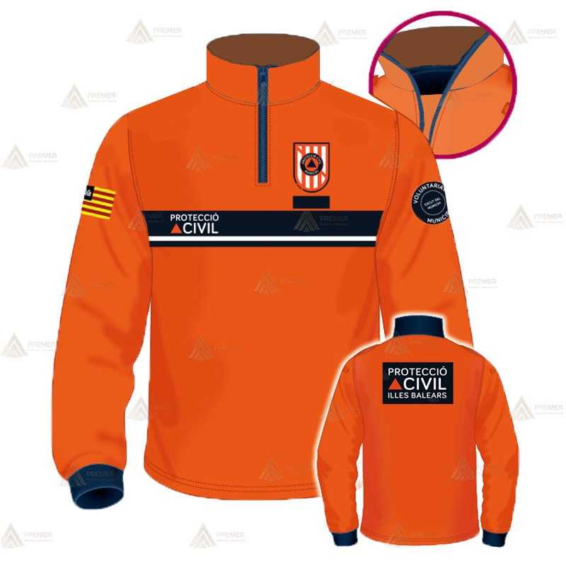 Polo térmico cuello cisne para Protección Civil de Baleares