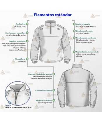Polo térmico bicolor de cuello cisne para Protección Civil
