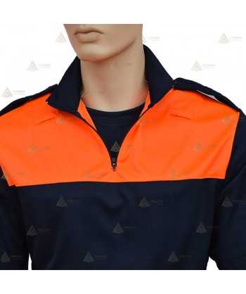Polo térmico bicolor de cuello cisne para Protección Civil