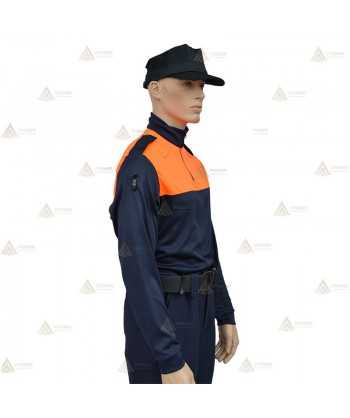 Polo térmico bicolor de cuello cisne para Protección Civil