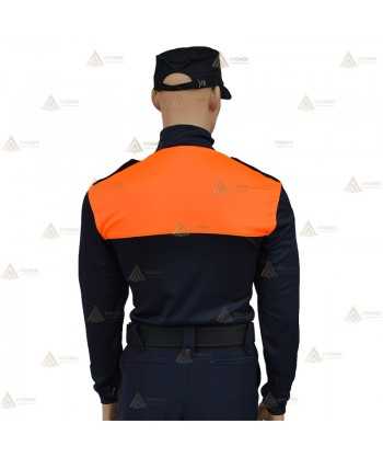 Polo térmico bicolor de cuello cisne para Protección Civil