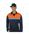 Polo térmico de cuello cisne con cinta reflectante segmentada para Protección Civil