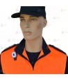 Polo térmico de cuello cisne con cinta reflectante segmentada para Protección Civil