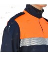 Polo térmico de cuello cisne con cinta reflectante segmentada para Protección Civil
